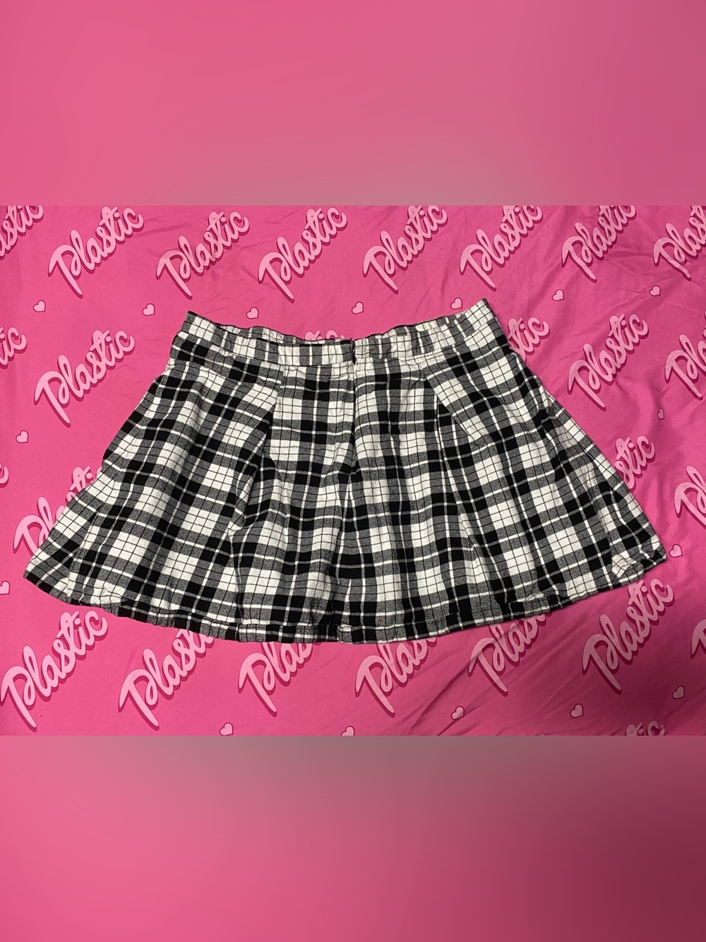 Joe Boxer Schoolgirl Skater Pleated Checkered Flannel Mini Skirt Preppy Y2K